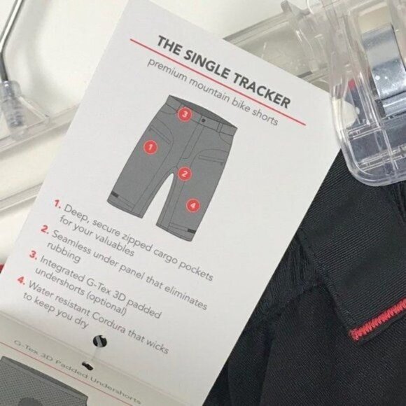 Urban Cycling Apparel Black The Single Tracker Shorts $90 NWT XL - Picture 7 of 10